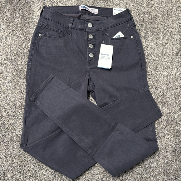 Grey Old Navy Rockstar Super Skinny High Rise Jeans, 4 - Picture 2 of 8